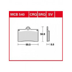 Мото накладки TRW MCB540SRQ