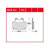 Мото накладки TRW MCB541