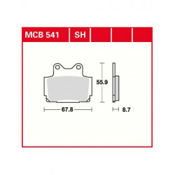 Мото накладки TRW MCB541SH