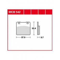 Мото накладки TRW MCB542 Мото накладки TRW MCB542