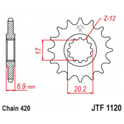 Предно зъбчато колело (пиньон) JTF1120,13