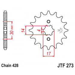 Предно зъбчато колело (пиньон) JTF273,13