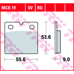 Мото накладки TRW MCB19SV