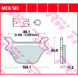 Мото накладки TRW MCB583 Мото накладки TRW MCB583