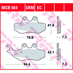 Мото накладки TRW MCB664SRM Мото накладки TRW MCB664SRM