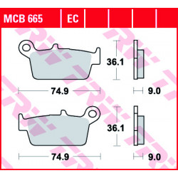 Мото накладки TRW MCB665 Мото накладки TRW MCB665