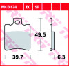 Мото накладки TRW MCB674