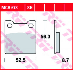 Мото накладки TRW MCB678SH