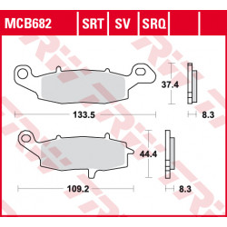 Мото накладки TRW MCB682SV