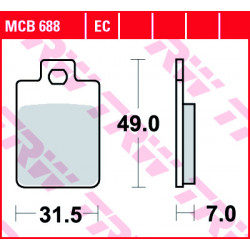 Мото накладки TRW MCB688