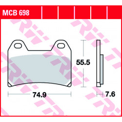 Мото накладки TRW MCB698 Мото накладки TRW MCB698