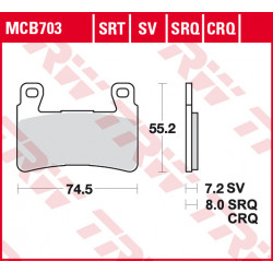 Мото накладки TRW MCB703CRQ Мото накладки TRW MCB703CRQ
