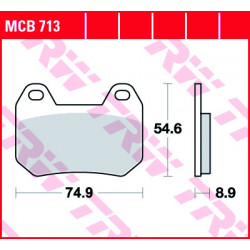 Мото накладки TRW MCB713 Мото накладки TRW MCB713