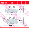 Мото накладки TRW MCB734