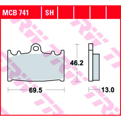 Мото накладки TRW MCB741SH