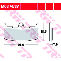 Мото накладки TRW MCB747SV