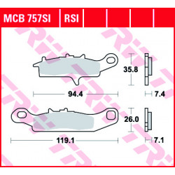 Мото накладки TRW MCB757RSI
