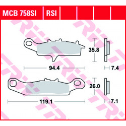 Мото накладки TRW MCB758RSI