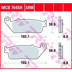 Мото накладки TRW MCB764SRM