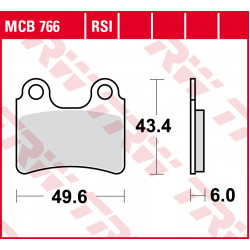Мото накладки TRW MCB766 Мото накладки TRW MCB766