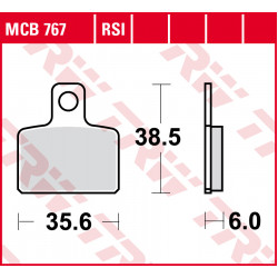 Мото накладки TRW MCB767RSI Мото накладки TRW MCB767RSI