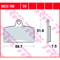 Мото накладки TRW MCB780SV