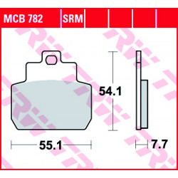 Мото накладки TRW MCB782
