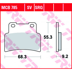 Мото накладки TRW MCB785SV