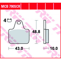 Мото накладки TRW MCB790SCR