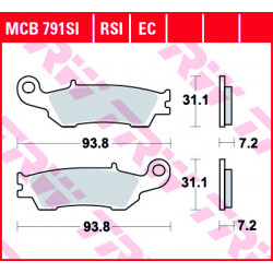 Мото накладки TRW MCB791RSI