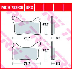 Мото накладки TRW MCB793RSI Мото накладки TRW MCB793RSI