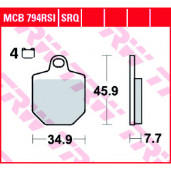 Мото накладки TRW MCB794RSI Мото накладки TRW MCB794RSI