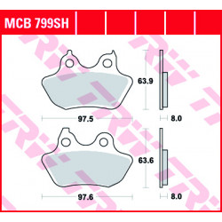 Мото накладки TRW MCB799SH Мото накладки TRW MCB799SH