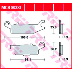Мото накладки TRW MCB803SI