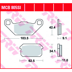 Мото накладки TRW MCB805SI