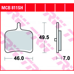 Мото накладки TRW MCB811SH