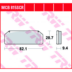 Мото накладки TRW MCB815SCR Мото накладки TRW MCB815SCR