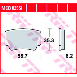Мото накладки TRW MCB825SI Мото накладки TRW MCB825SI