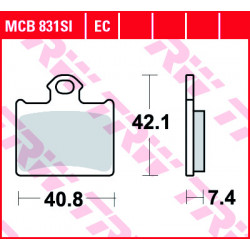 Мото ннакладки TRW MCB831SI