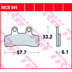 Мото накладки TRW MCB844 Мото накладки TRW MCB844