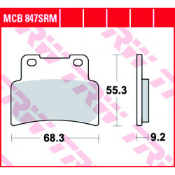 Мото накладки TRW MCB847SRM Мото накладки TRW MCB847SRM