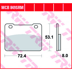 Мото накладки TRW MCB849SRM Мото накладки TRW MCB849SRM