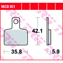 Мото накладки TRW MCB851
