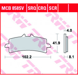 Мото накладки TRW MCB858SCR Мото накладки TRW MCB858SCR
