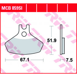 Мото накладки TRW MCB859SI Мото накладки TRW MCB859SI