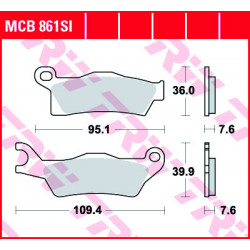 Мото накладки TRW MCB861SI