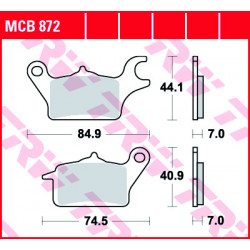 Мото накладки TRW MCB872