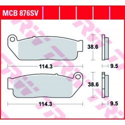 Мото накладки TRW MCB876SV
