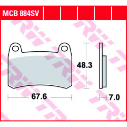 Мото накладки TRW MCB884SV Мото накладки TRW MCB884SV