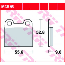 Мото накладки TRW MCB95